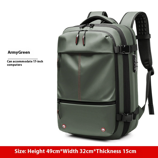 Large-capacity vacuum compression backpack by UrHomeSupplies, showing the sleek design and spacious storage compartments.