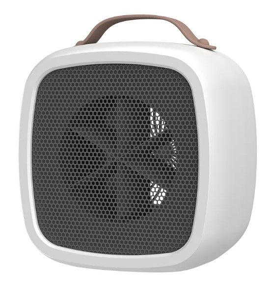 UrHomeSupplies portable heater emitting warm air, compact design ideal for small spaces and home heating.