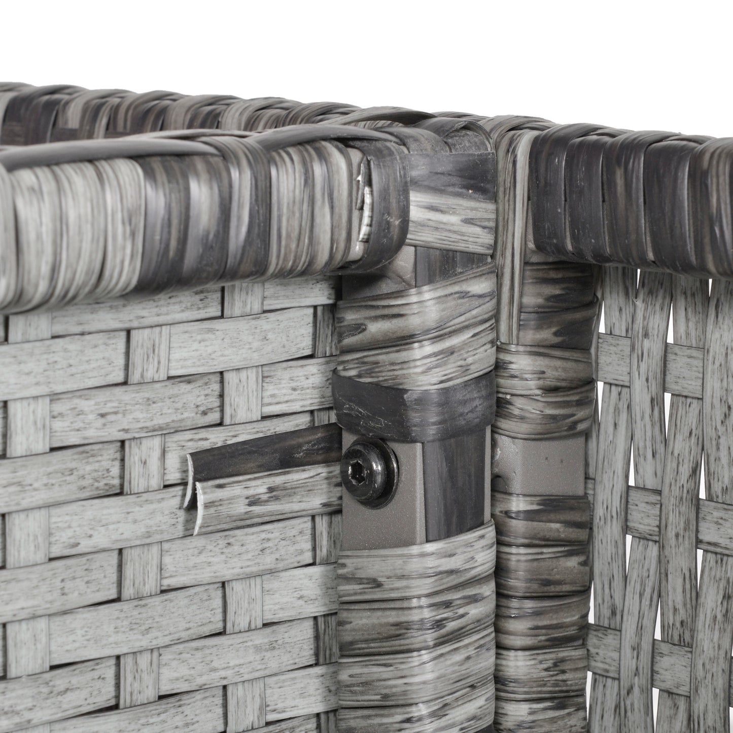 8-seater rattan garden dining set with woven grey rattan cushions by Urhomesupplies, perfect for outdoor household use