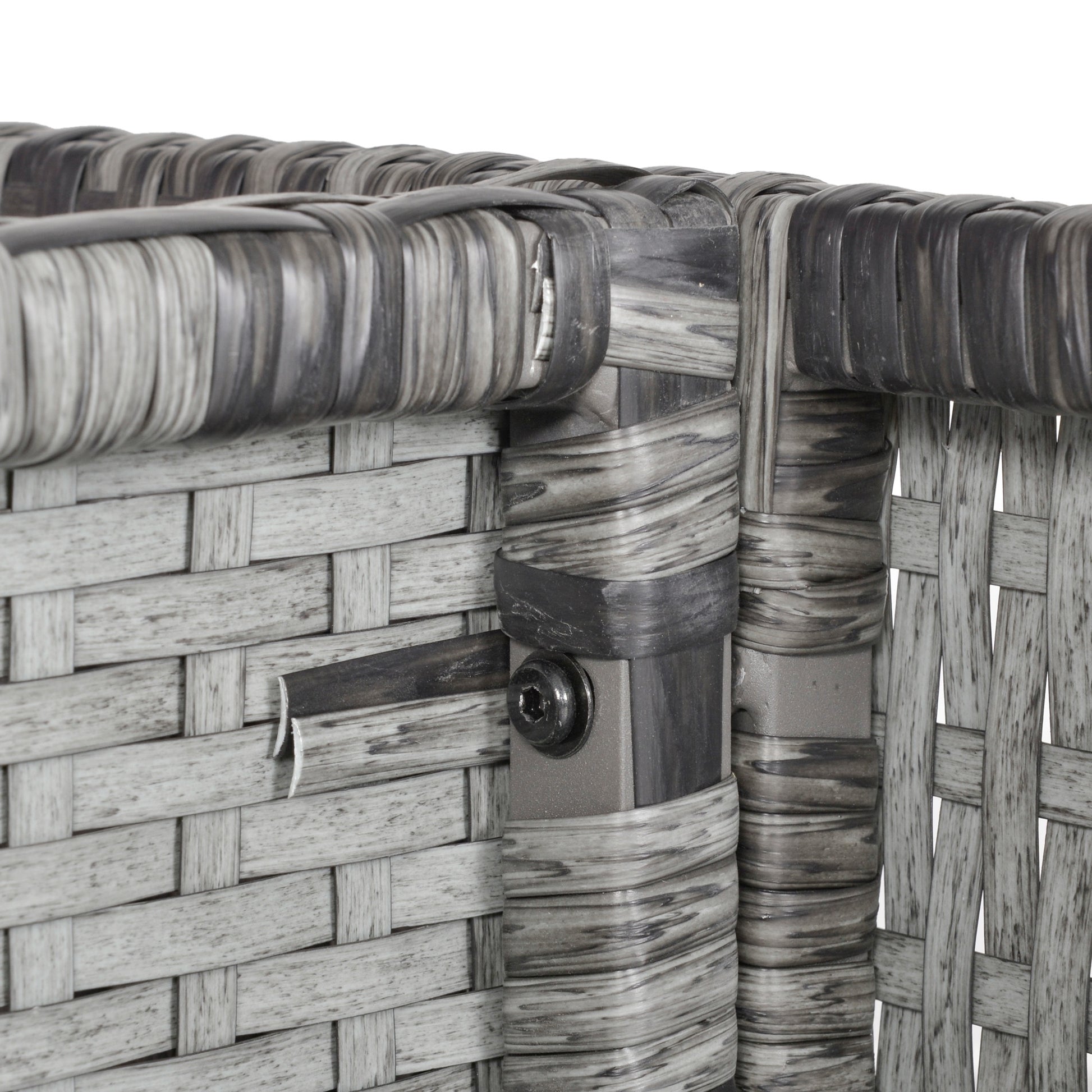 8-seater rattan garden dining set with woven grey rattan cushions by Urhomesupplies, perfect for outdoor household use