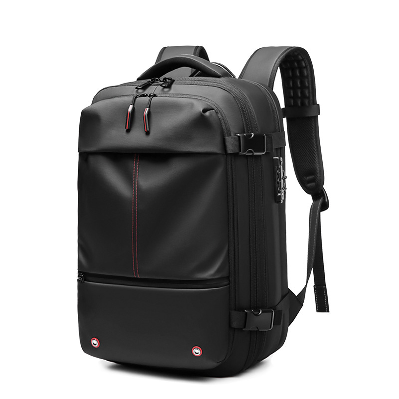 Large-capacity vacuum compression backpack by UrHomeSupplies with multiple compartments and adjustable straps for travel and storage.